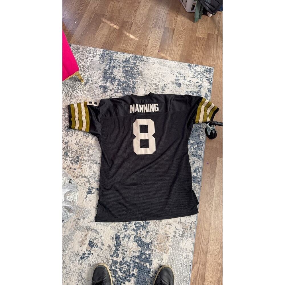 Mitchell & Ness Manning #8 Black Football Jersey
